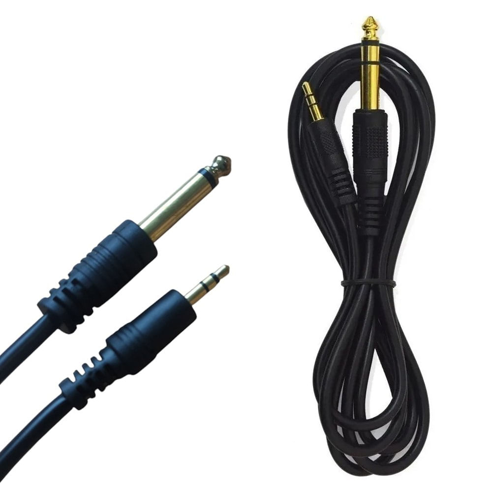 Cable de Audio 3.5mm Macho a Jack 6.35mm Macho 1.5 Metros
