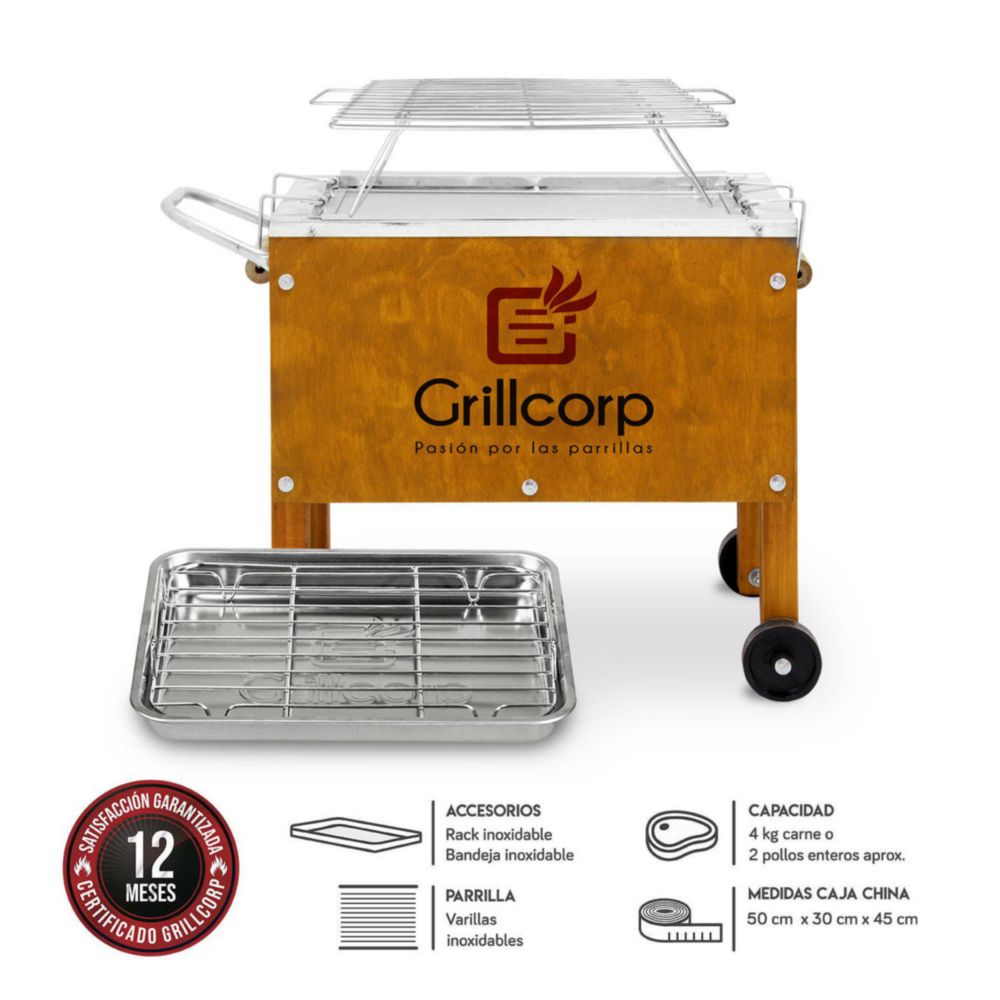 Caja China Chica Premium + Parr Varillas Inoxidables