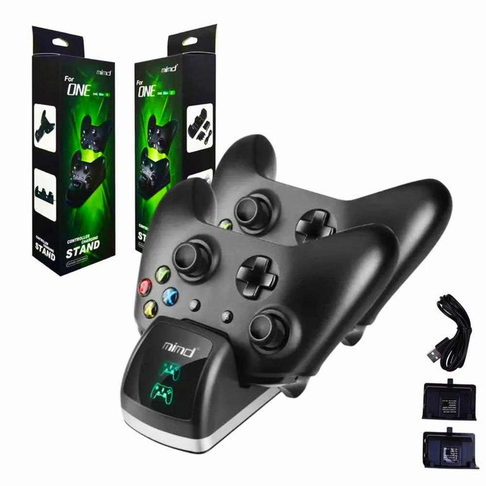 Base Cargador Mando XBOX ONE Slim X Doble Luz Led