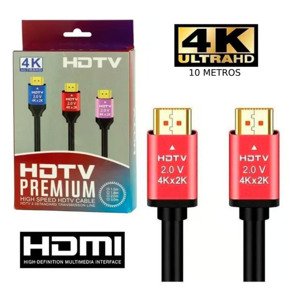 Cable HDMI 10 Metros 4k Premium Puntas Doradas Full HD