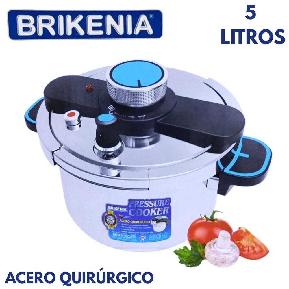 Olla De Presión Brikenia Bk k50l 5 Litros Acero Quirúrgico