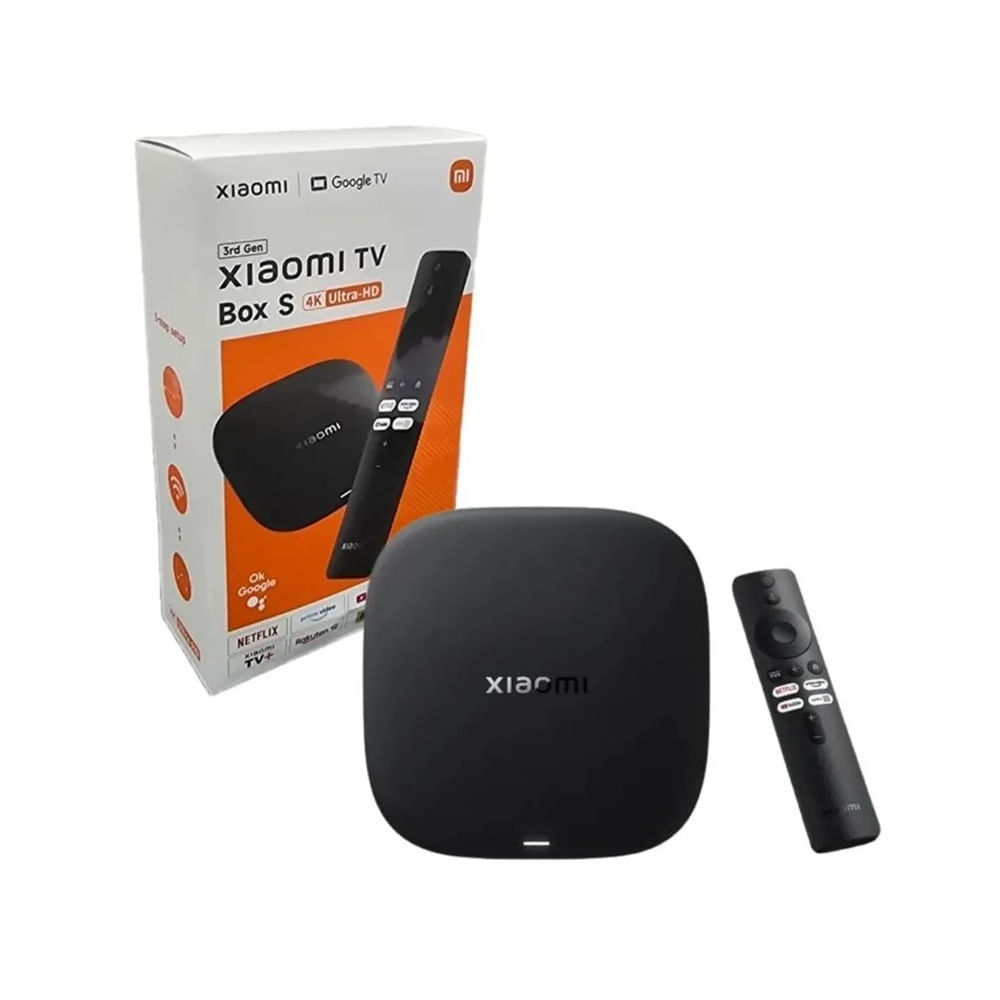 XIAOMI TV Box S (3ra Generación) GOOGLE TV 4K ULTRS-HD Negro