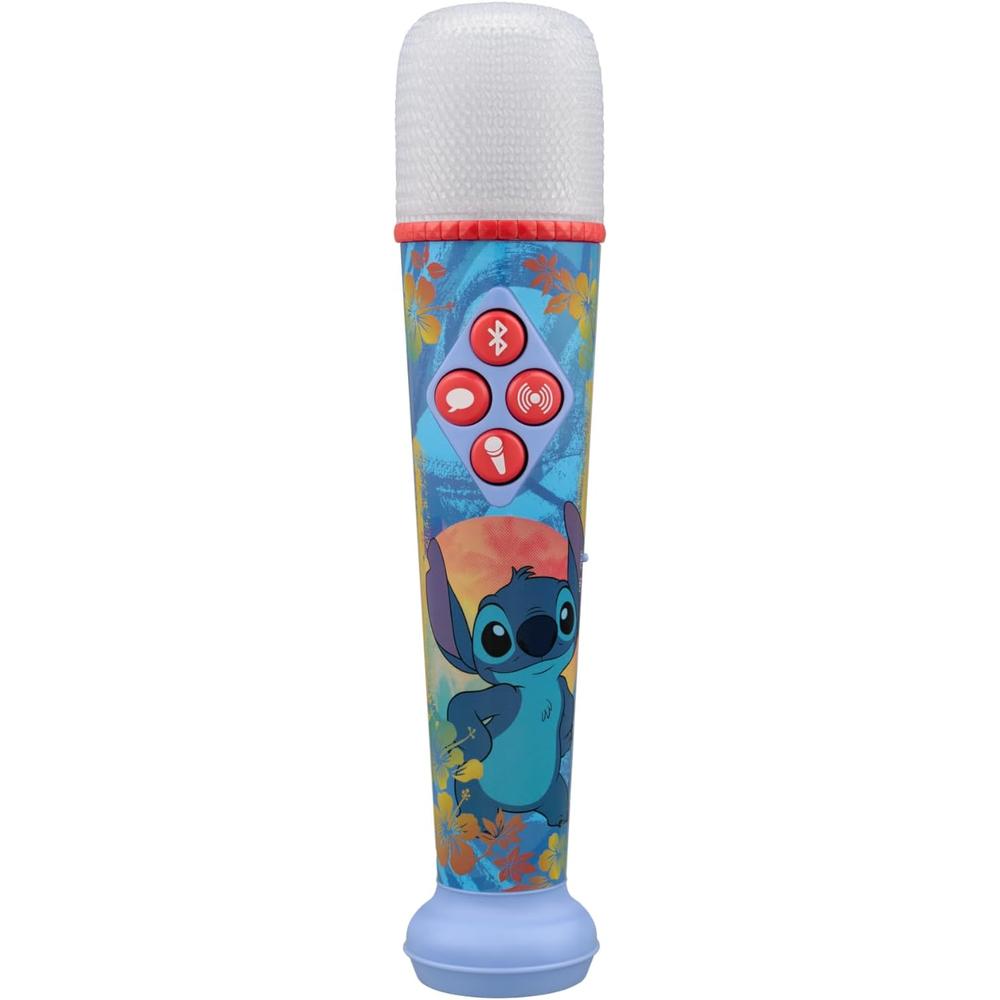 eKids Stitch micrófono de karaoke infantil Bluetooth con luces integradas
