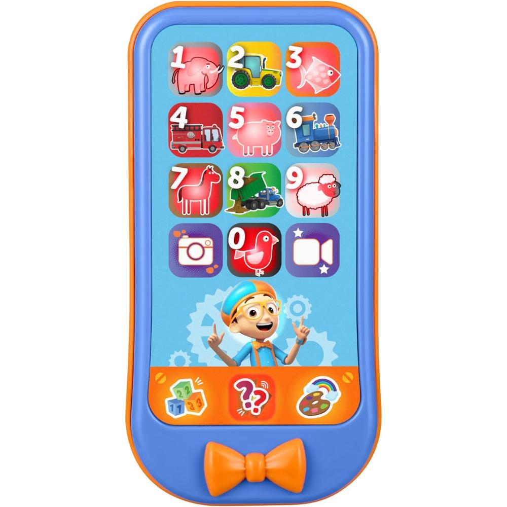 eKids Blippi teléfono de juguete con actividades de aprendizaje preescolar
