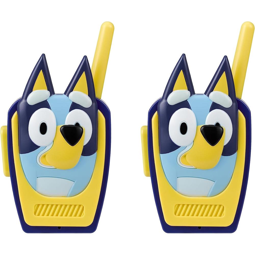 eKids Bluey walkie talkies infantiles de largo alcance sin estática