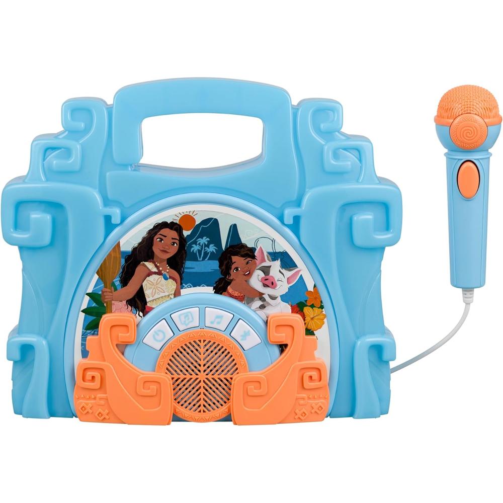 eKids Moana karaoke portátil Bluetooth con micrófono y luces