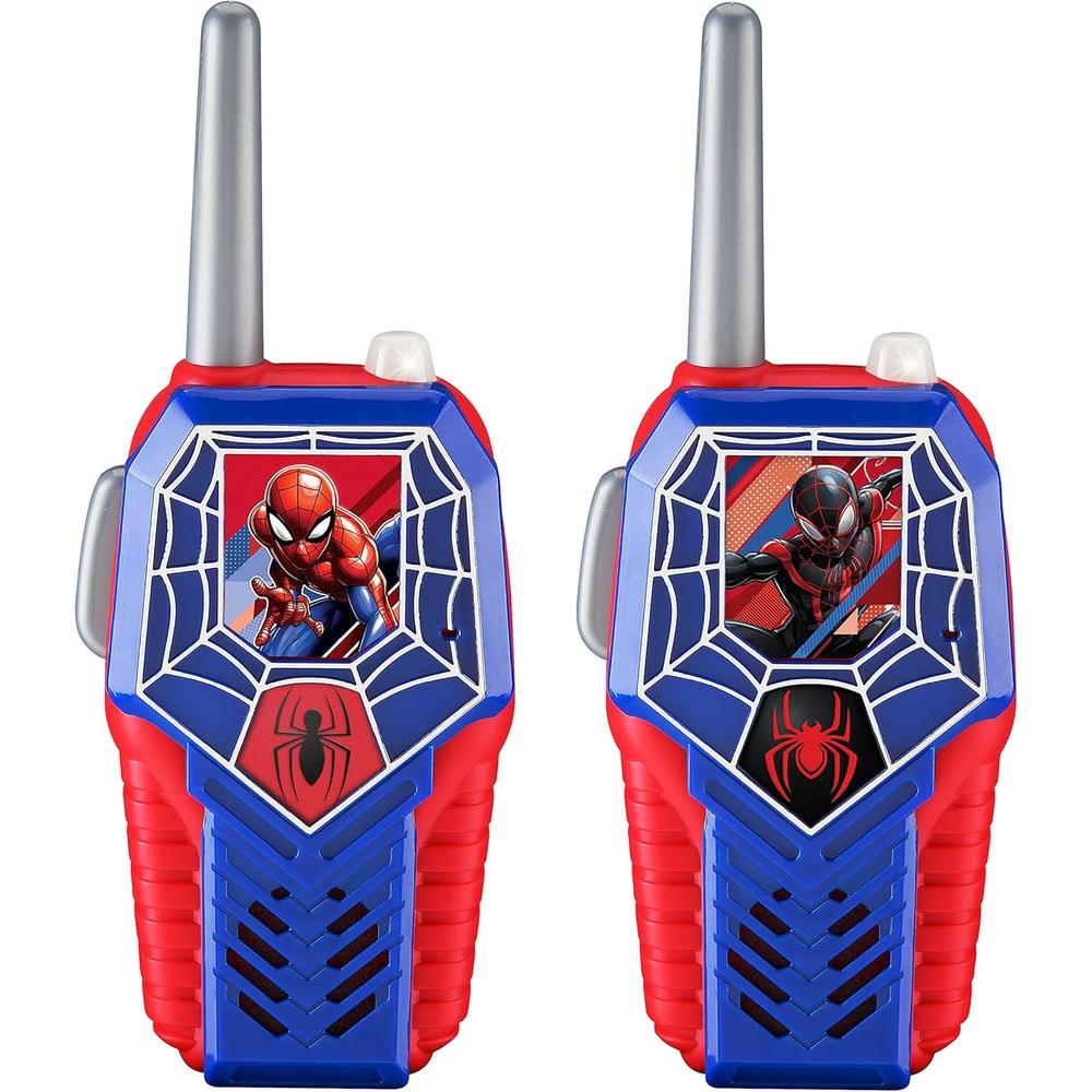 eKids Spiderman walkie talkies luminosos infantiles para interiores y exteriores