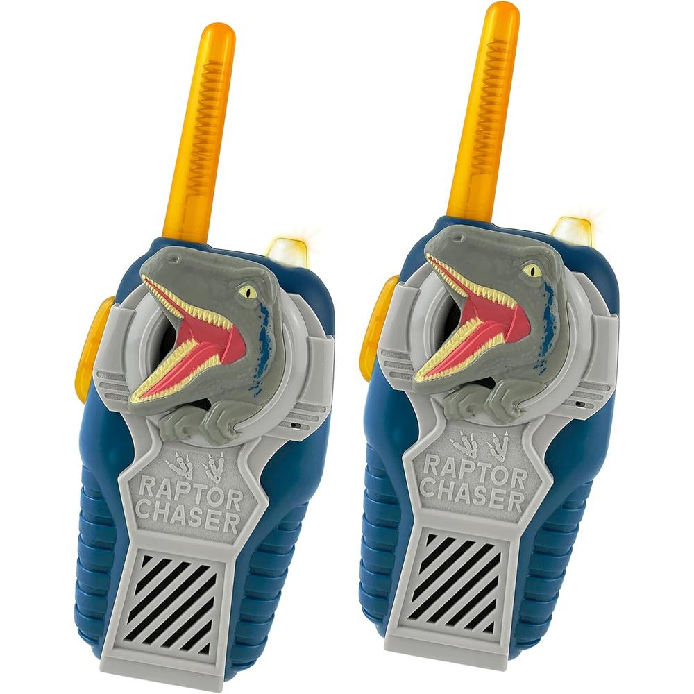 eKids Jurassic World walkie talkies infantiles antiestáticos para exteriores