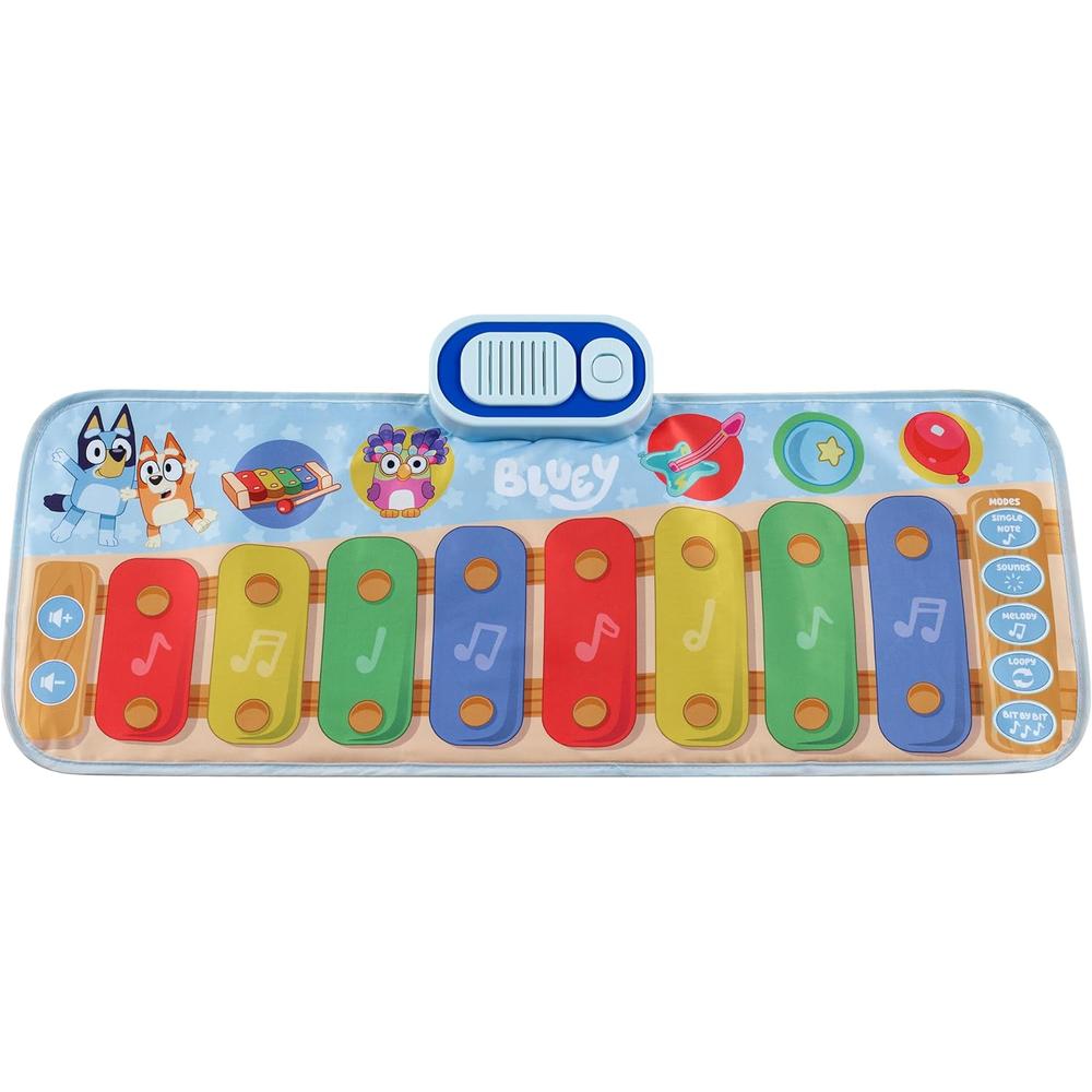eKids Bluey alfombra de juego con piano musical y efectos de sonido