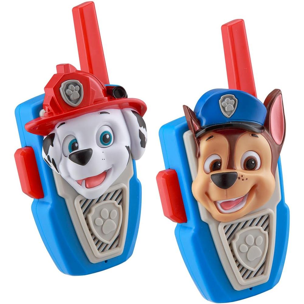 eKids Paw Patrol walkie talkies infantiles sin estática y de largo alcance
