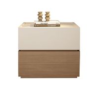 Velador Moderno Lara 2 Cajones Capri Espresso TU MESITA