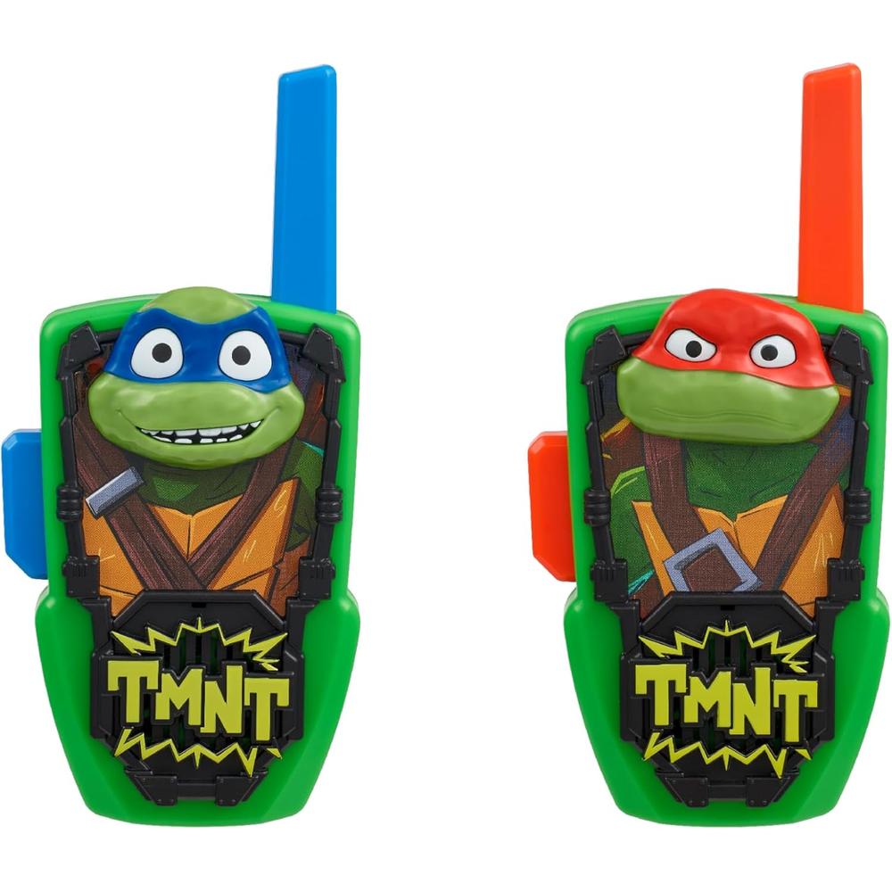 eKids Tortugas Ninja walkie talkies infantiles antiestáticos para interior y exterior