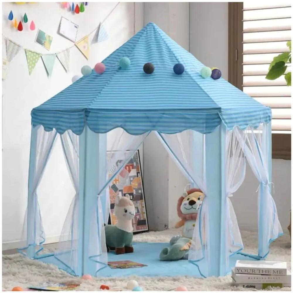 Carpa Castillo Princesa Portatil para Niñas Niños Celeste
