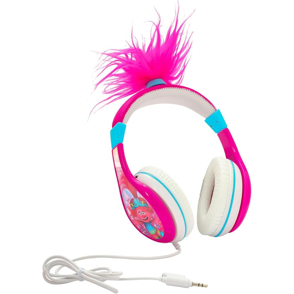 eKids Trolls auriculares infantiles con cable 3.5 mm / 0.35 cm y control de volumen