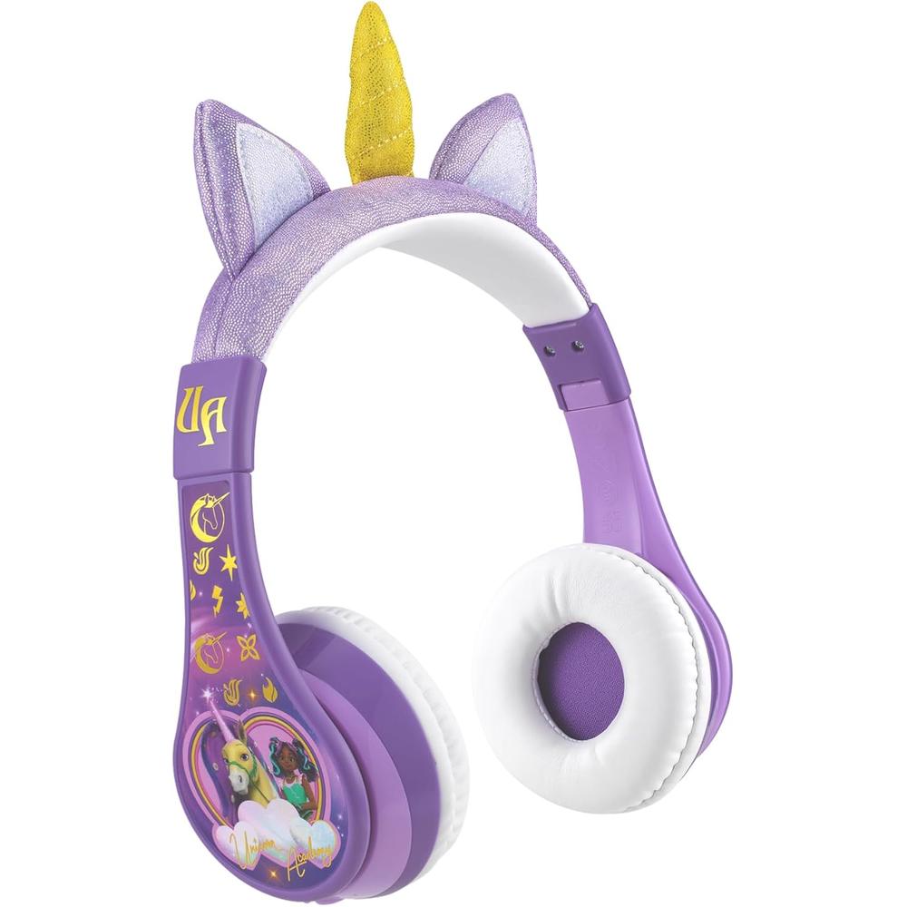 eKids Unicorn Academy auriculares Bluetooth infantiles con micrófono y cable auxiliar