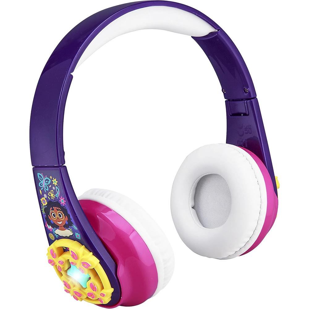 eKids Encanto auriculares Bluetooth infantiles con micrófono y EZ Link