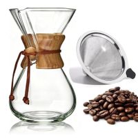Cafetera Chemex Vidrio Borosilicato con Filtro 600ml