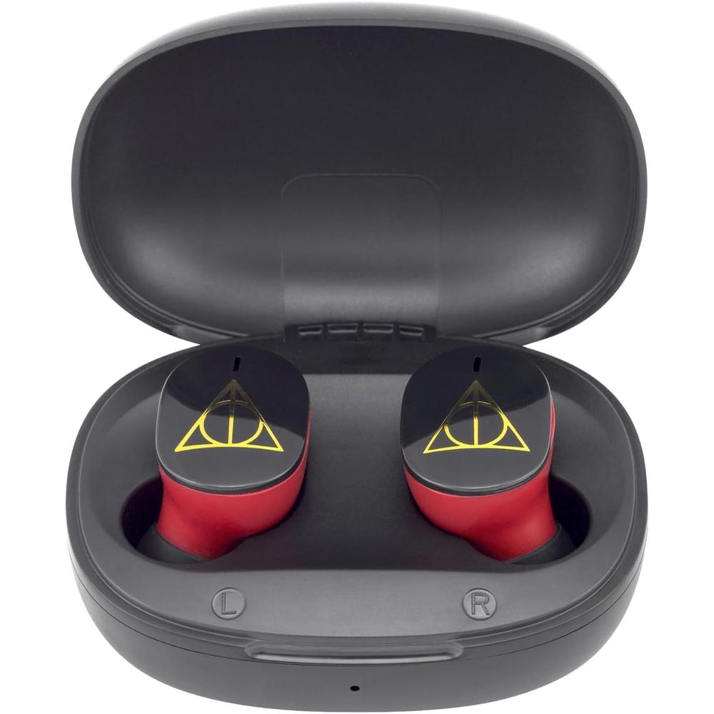 eKids Harry Potter auriculares inalámbricos infantiles con micrófono y estuche de carga