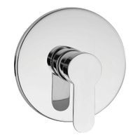Llave Mezcladora Monomando Ducha Empotrado Redondo Acero Cromo Brillante