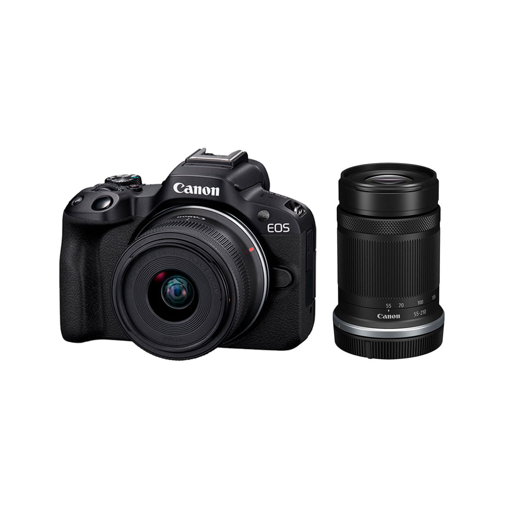 Combo Camara Canon R50 RFS 15-45mm y RFS 55-210mm Gratis Estuche y Mem64GB