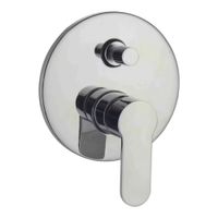 Llave Mezcladora Monocomando para Empotrar para Tina Bronce Cromado Moderno