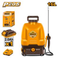Mochila Pulverizadora Fumigadora Ingco 20V 16L con 1 Batería 2.0AH con Cargador CSPLI20162