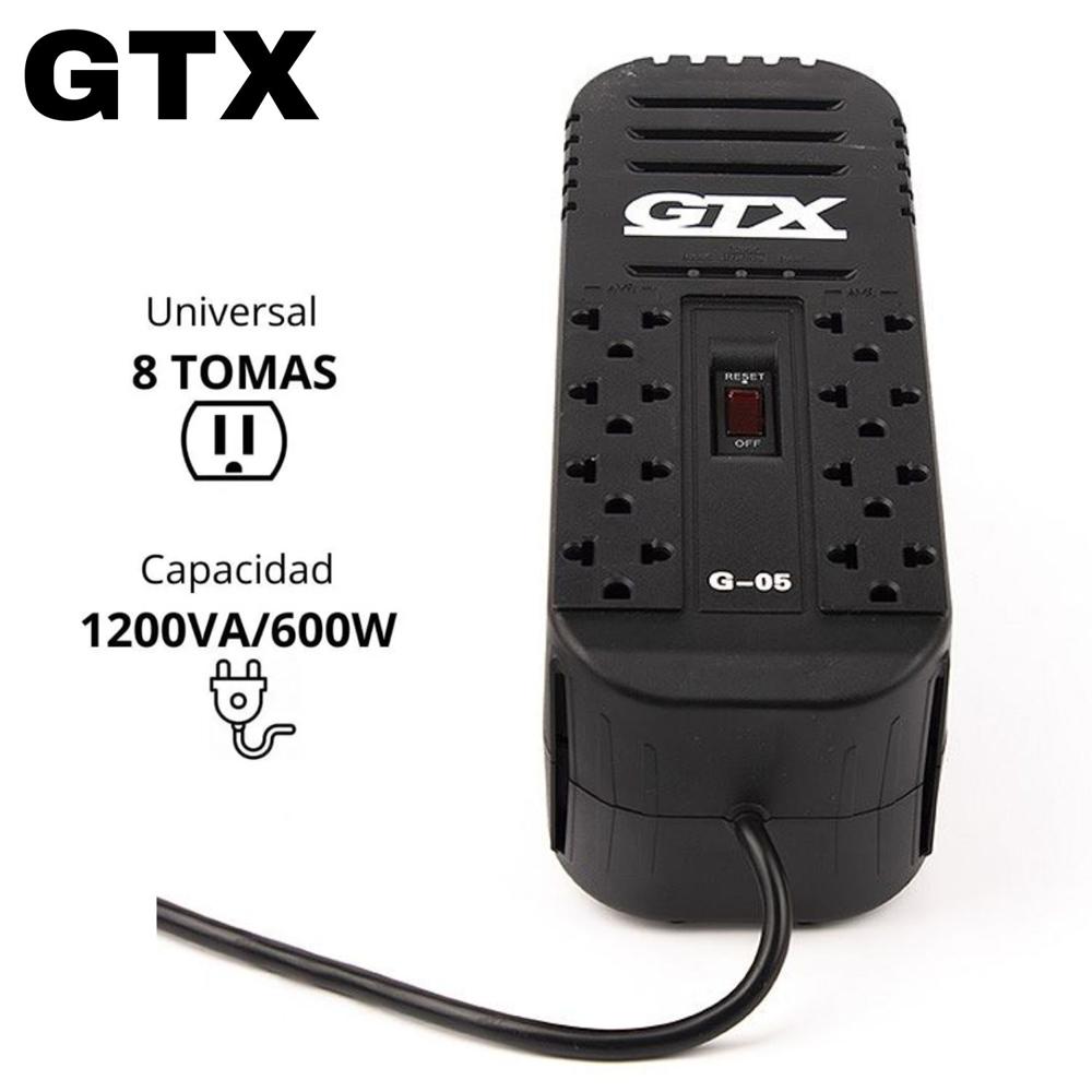 Estabilizador de Voltaje GTX G-05 8 salidas 1200VA
