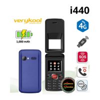 CELULAR BASICO VERYKOOL i440 FLIP TAPA 4G DUAL SIM -AZUL