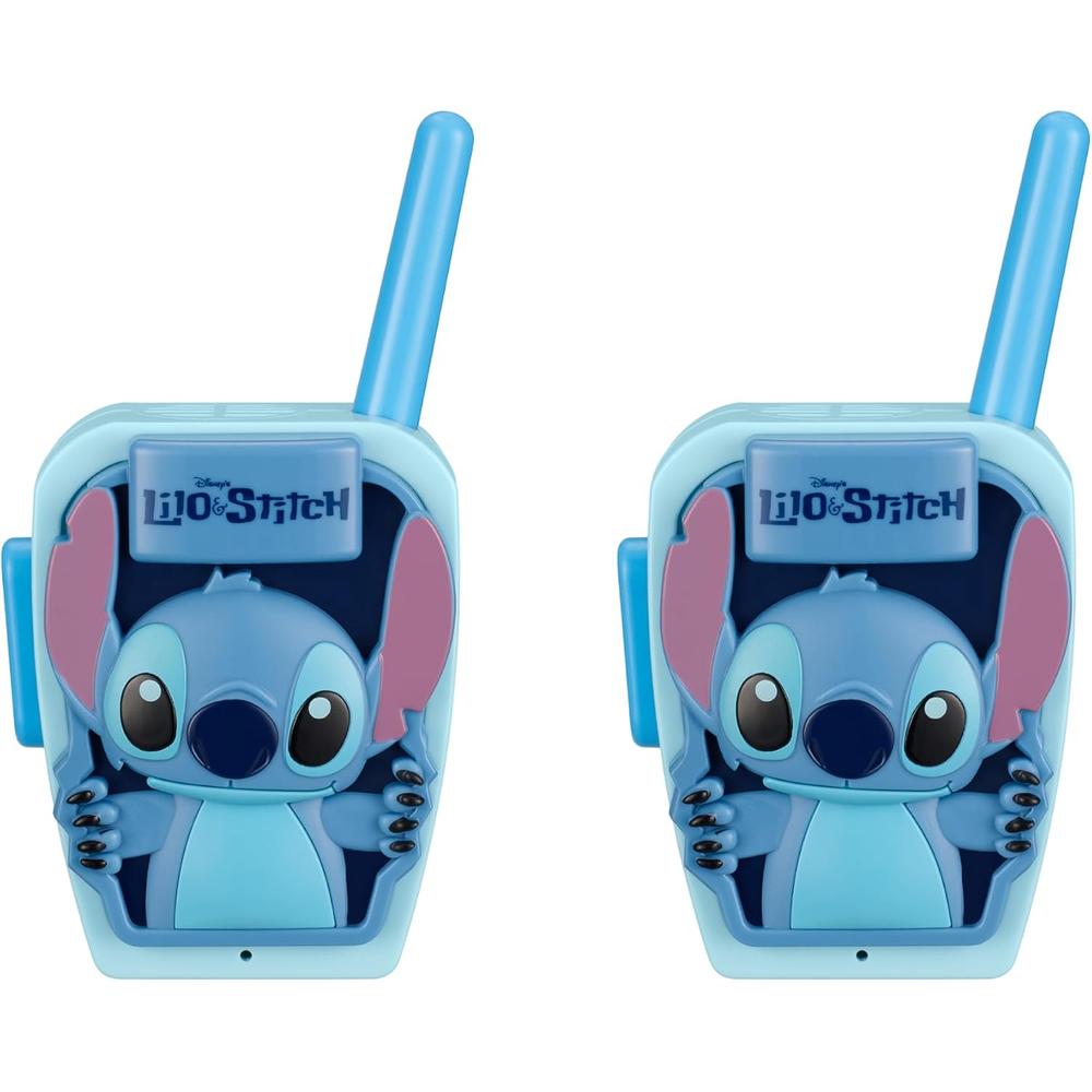 eKids Stitch walkie-talkies infantiles para interiores y exteriores