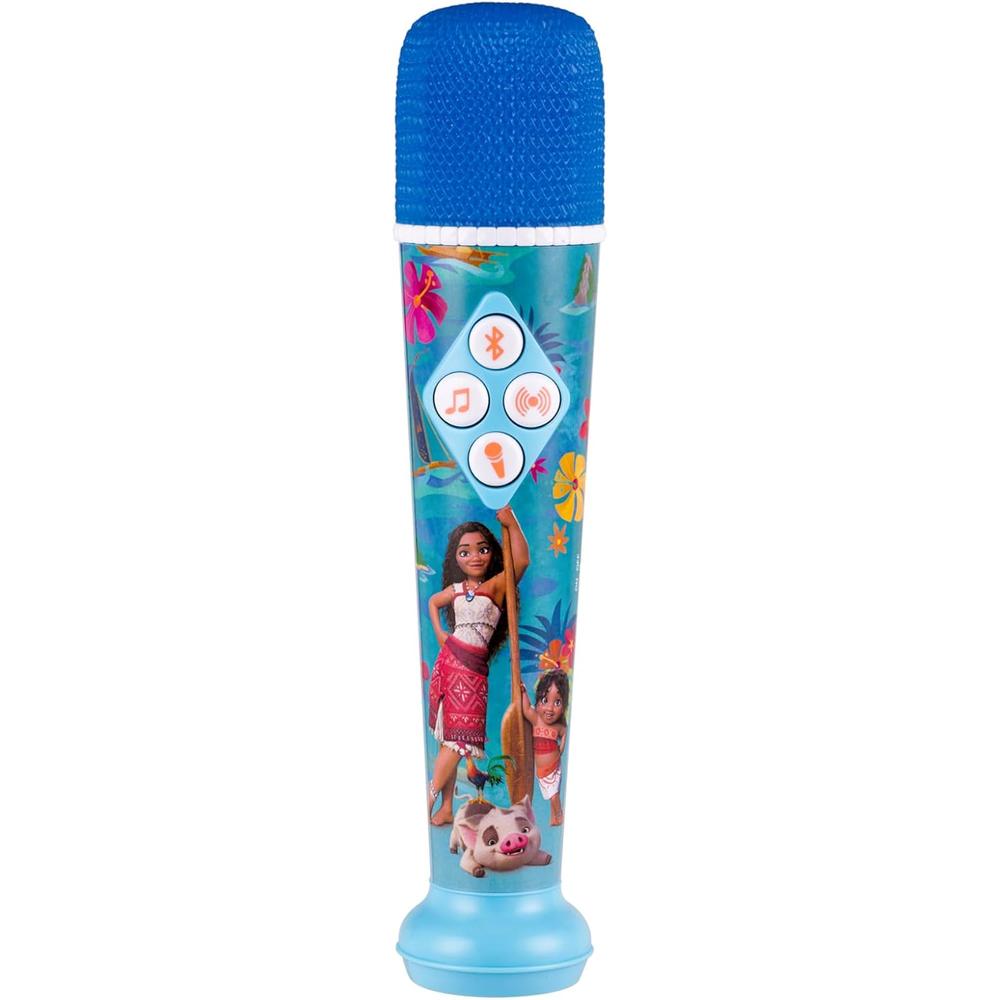 eKids Moana 2 micrófono de karaoke Bluetooth infantil con música y luces integradas