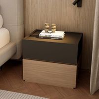 Velador Moderno Lara 2 Cajones Negro Espresso TU MESITA