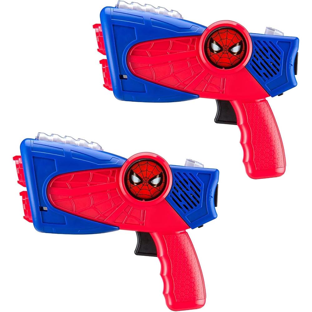eKids Spiderman pistola láser infantil con luces y vibración