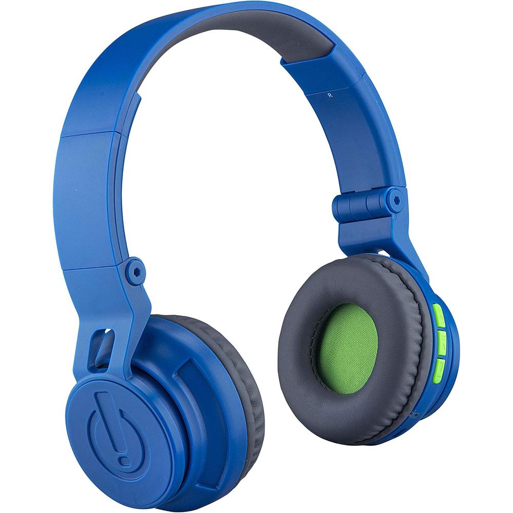 eKids auriculares Bluetooth infantiles azules con micrófono y volumen reducido