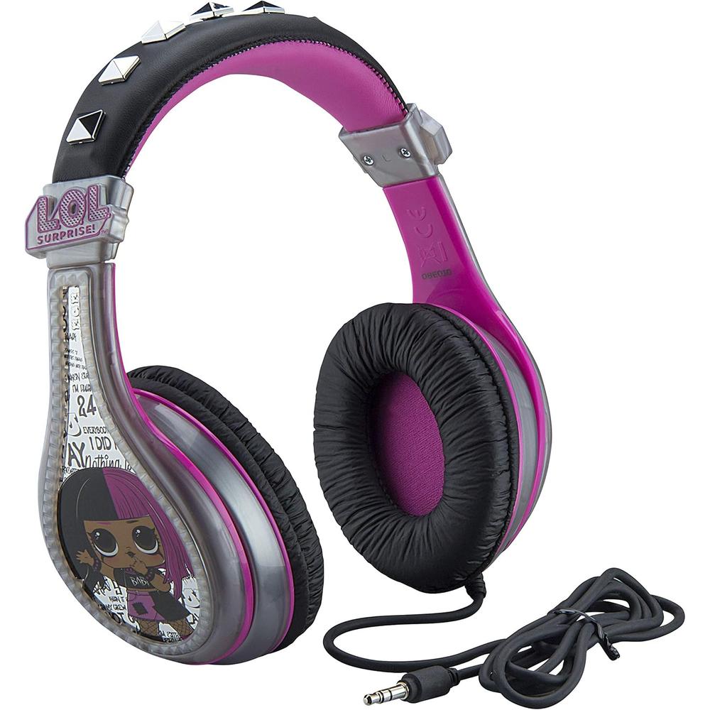 eKids LOL Surprise auriculares infantiles con cable 3.5 mm / 0.35 cm y control de volumen