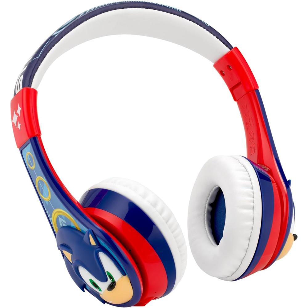 eKids Sonic the Hedgehog auriculares Bluetooth infantiles con micrófono y cable auxiliar