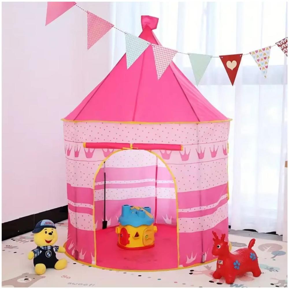Carpa Castillo Tienda de Juegos Plegable Portátil Niña Rosa