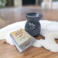 PACK WAX MELTS PERFUMADA MAS HORNITO QUEMADOR GRIS