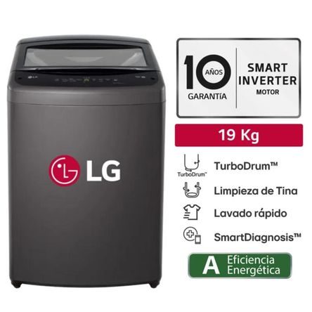 Lavadora LG 19 Kg Carga Superior WT19BVTB Negra