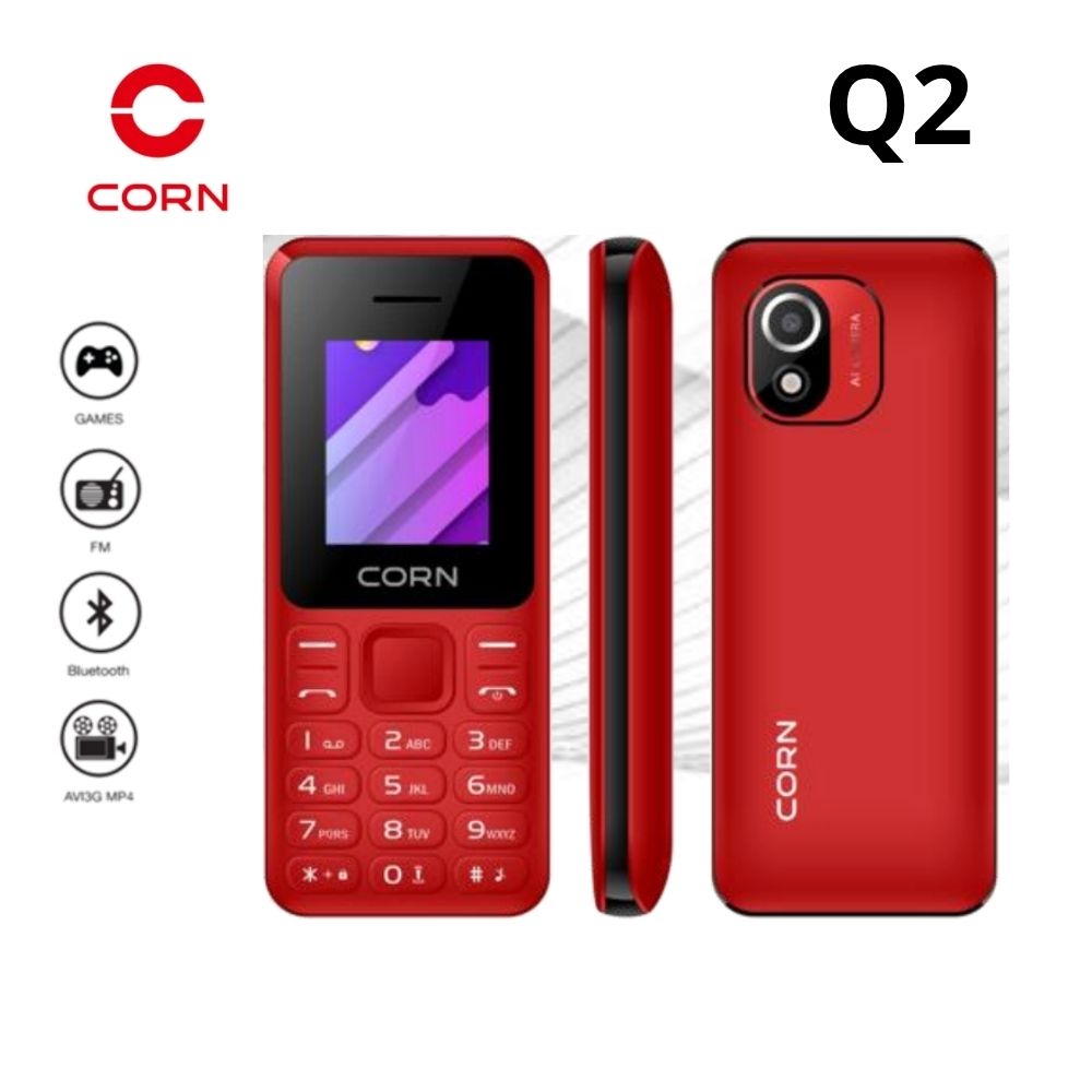 CELULAR BASICO CORN Q2 2G DUAL SIM -ROJO