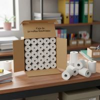 Caja 50 rollos 80x80mm contometro termico 55gr 80x80