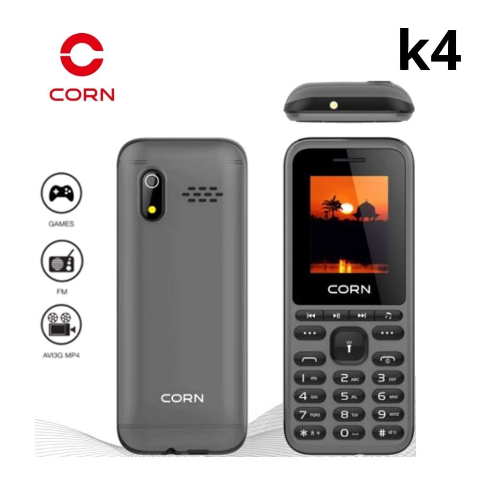 CELULAR BASICO CORN K4 2G DUAL SIM -GRIS