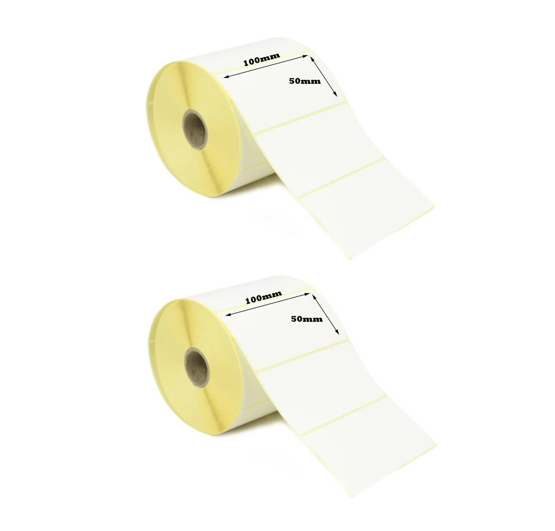 2 rollos de 800 etiquetas adhesivas térmico TD 100x50mm