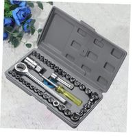 Juego Llaves Dados 40 Piezas de Tubo Caja de Herramientas Inoxidable
