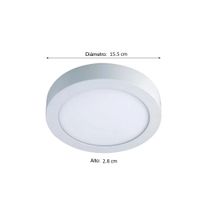 Lampara led de techo para sobreponer circular 12w luz blanca-extraled