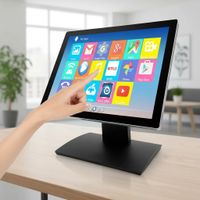Monitor metálico touch pantalla táctil de 15 pulgadas vga hdmi dvi B150-RT-A