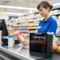 Lector Código de Barras de mesa USB 2D 1D omnidireccional lee qr para bodegas YHD-9500D