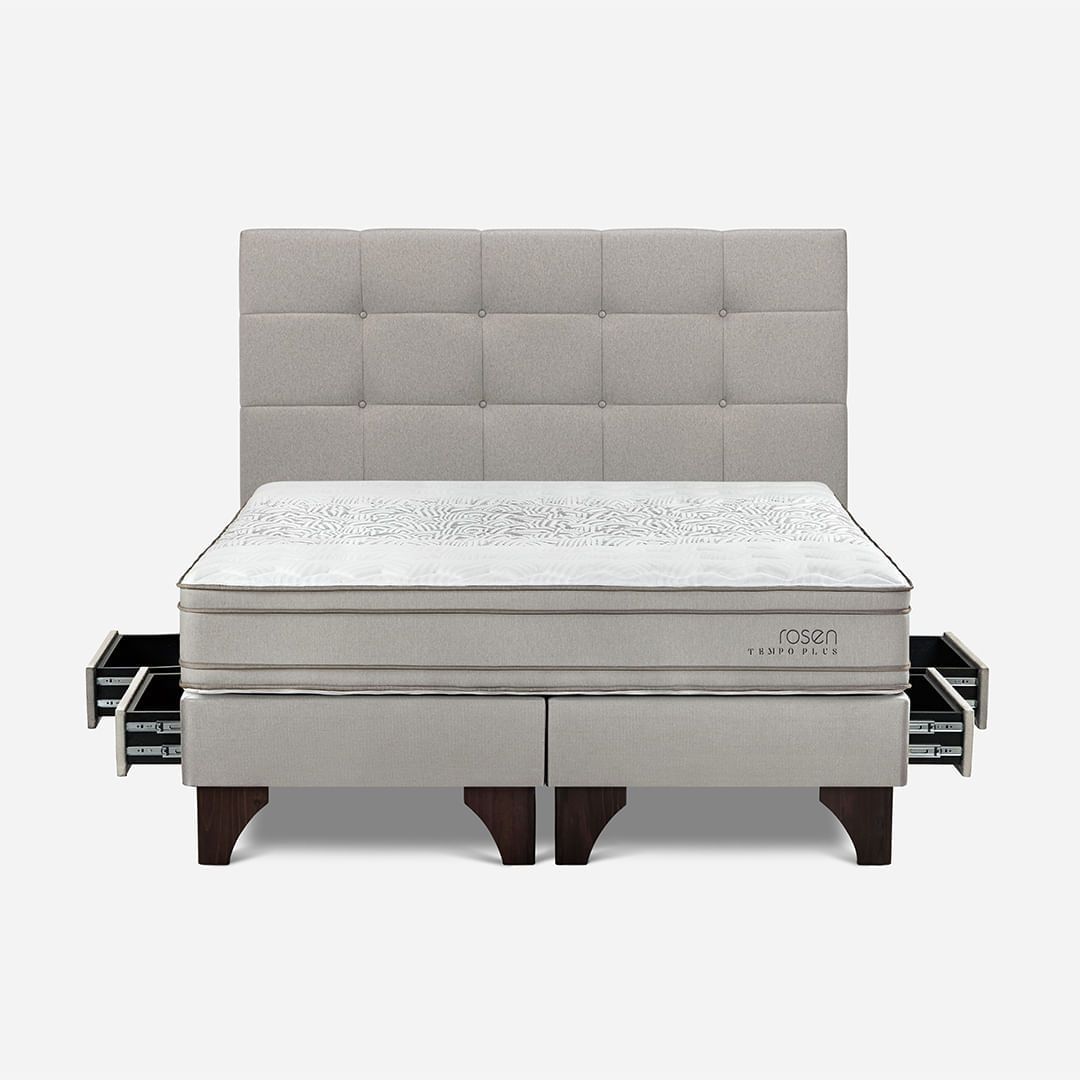 Dormitorio Con Cajones Tempo Plus Queen Issey Niebla