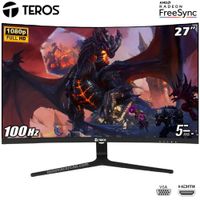 Monitor Teros Curvo 27 TE-2730S Full HD 100HZ 5MS HDMI VGA