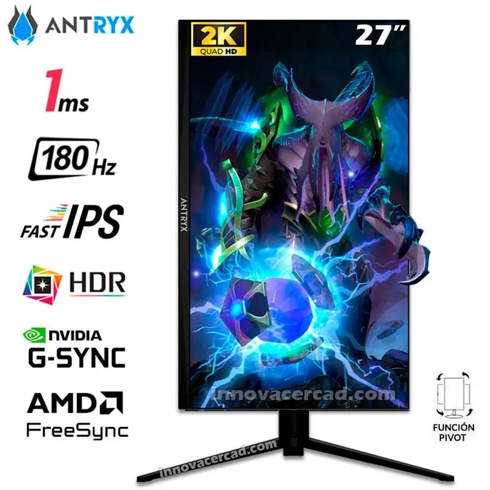 Monitor Gaming Antryx 27 FAST IPS 2K QHD HDR 180Hz 1ms G-Sync