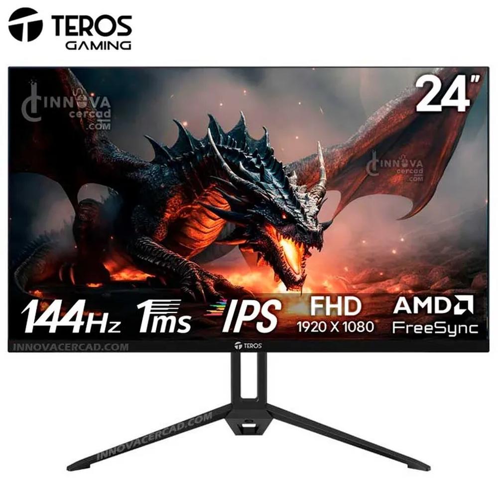 Monitor TEROS TE-2417S, 24"" FHD IPS, 144Hz, 1 ms, HDMI, DP, Speakers